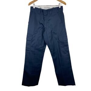 Dickies Relaxed Straight Size 30X32 Navy Blue Cargo Work Utility Pants